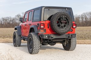 Jeep Wrangler Unlimited Rear Bumper - Rough Country - Tubular - textured black - '18-'25
